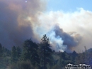 Plumes of smoke near the top of Lone Pine Canyon, threatening the town of Wrightwood during Sheep Fire. - Wrightwood CA Photos