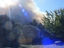 Residential area of Wrightwood with smoke from the Sheep Fire of 2009 in the background. - Wrightwood CA Photos