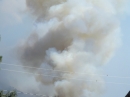 Plume on smoke just below Circle Mountain during Sheep Fire. - Wrightwood CA Photos