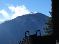 Stove in front of Mt Baden Powell in the Grassy Hollow Picnic Area - Wrightwood CA Mountains